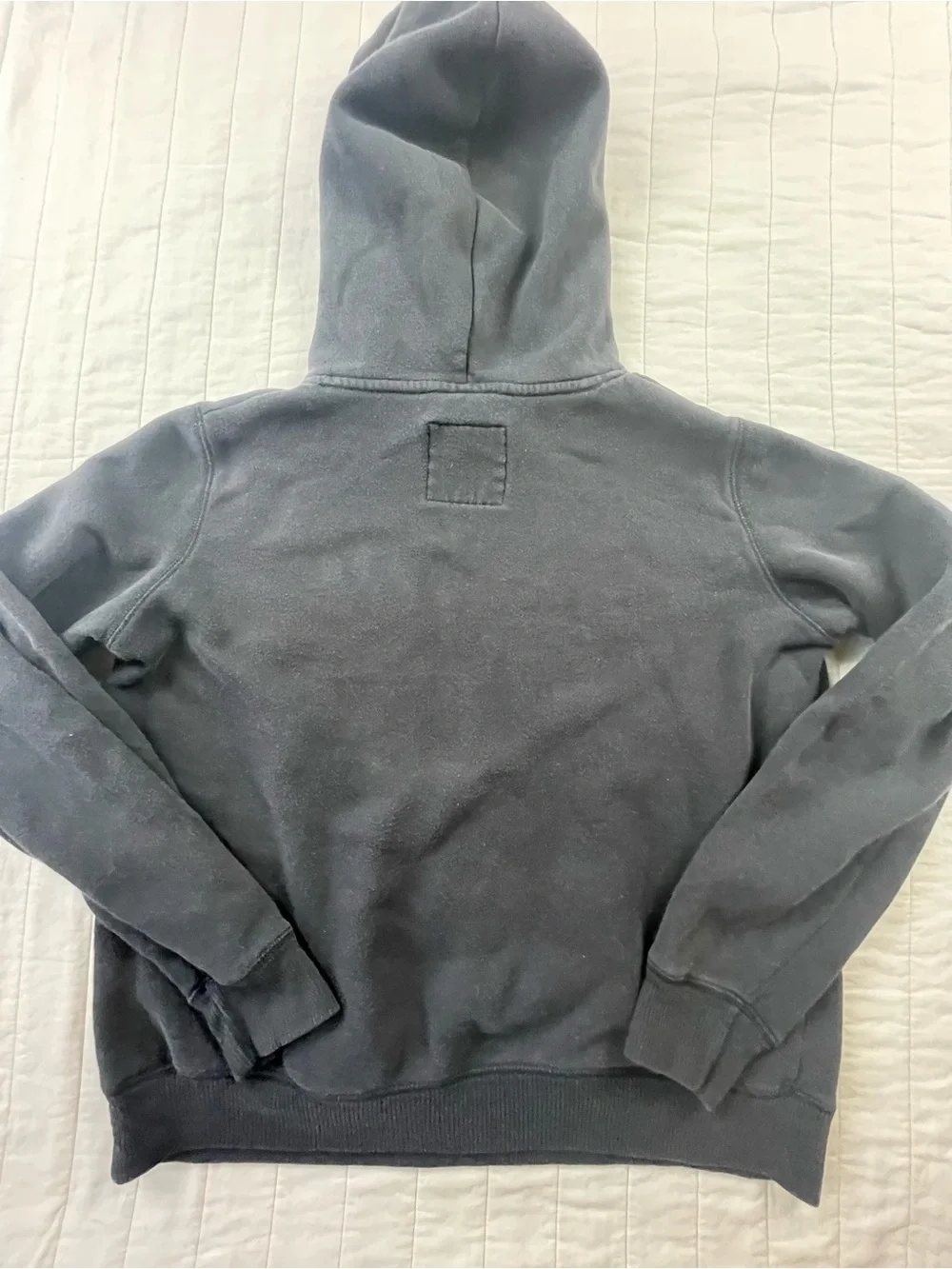 Hollister Black Pullover Hoodie with White Logo medium